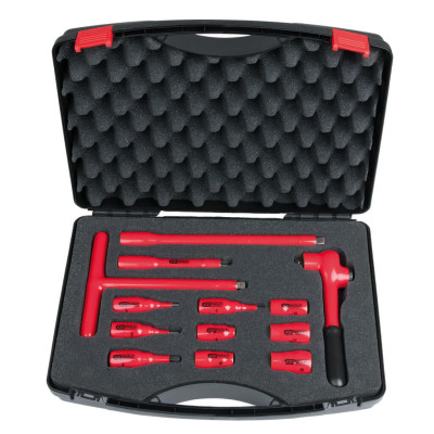 KS Tools 3/8" uzgriežņu atslēgu komplekts ar izolētiem instrumentiem, 13 daļas (117.1888)