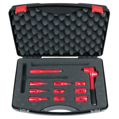 KS Tools 3/8" uzgriežņu atslēgu komplekts ar izolētiem instrumentiem, 11 daļas (117.1889)