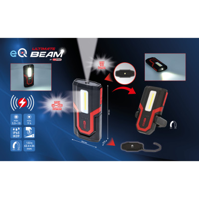 KS Tools eQiUltimateBEAM kompaktais rokas lukturis, 600 lūmeni (150,4615)