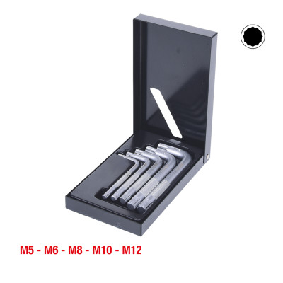 KS Tools XZN leņķa tapu atslēgu komplekts, īss, 5 daļas (151.4100)