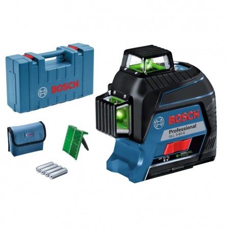Bezvada lineārais līmenis Bosch GLL 3-80 G + korpuss