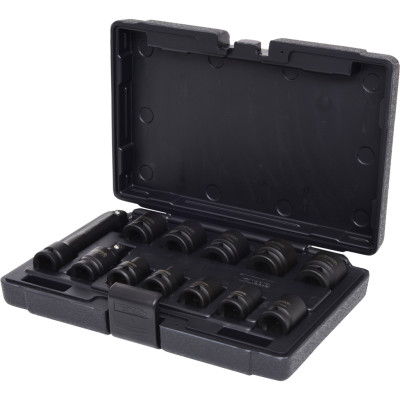 KS Tools 1/2" sešstūra triecienuzmavu komplekts, īss, 12 daļas (515.0112)