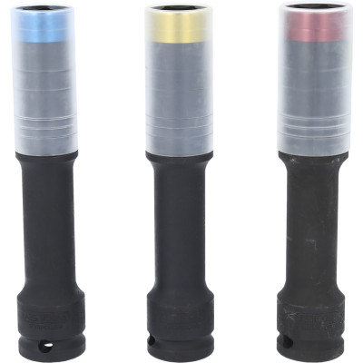 KS Tools SlimPOWER alumīnija riteņu uzgriežņu atslēgu komplekts, īpaši garš, 3 daļas, 1/2", 17, 19, 21 mm (515.0622)