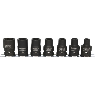 KS Tools 1/2" Torx E-Power uzgaļu komplekts, 7 daļas, E10-E24 (515.1106)