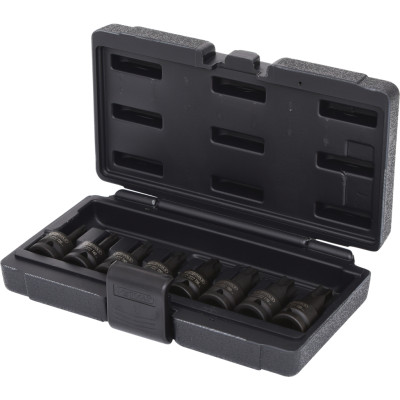 KS Tools 1/2" uzgaļu komplekts Torx, 8 daļas, T30-T80, īss (515.1107)