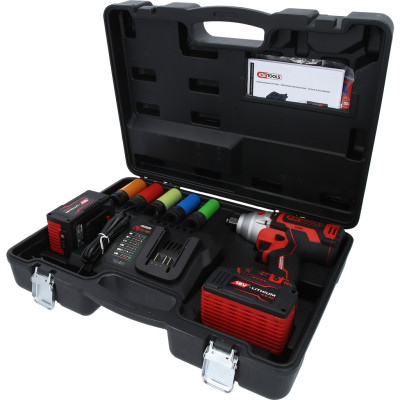 KS Tools eMONSTER 1/2" bezsuku akumulatora triecienskrūvgriežu komplekts, 9 daļas (515.6100)