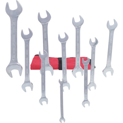 KS Tools dubulto atvērto uzgriežņu atslēgu komplekts, 11 daļas, 6x7-30x32 mm (517.0123)