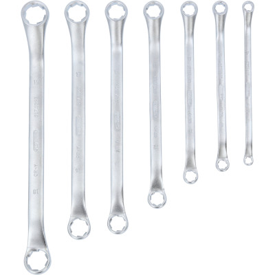 KS Tools RESCUEpower dubulto gredzenu atslēgu komplekts, nobīdīts, 7 daļas, 6–19 mm (517.1555)