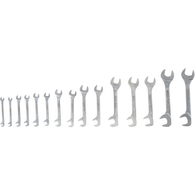 KS Tools dubulto vaļējo uzgriežņu atslēgu komplekts, 15°+75°, 15 daļas, 3,2–17 mm (517.1700)