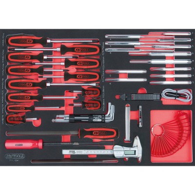 KS Tools SCS skrūvgriežu un mērinstrumentu komplekts, 41 daļa 1/1 sistēmas ieliktnī (711.1041)