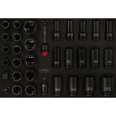 KS Tools 3/4" lieljaudas uzgaļu komplekts putuplasta ieliktnī, 33 daļas (811.1033)