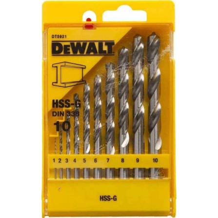 Dewalt metāla urbju komplekts DT5921, 1 - 10 mm, 10 gab.