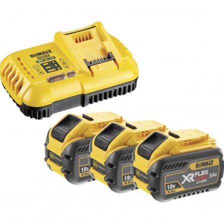 Dewalt akumulatora un lādētāja komplekts Flexvolt (DCB118X3-QW), (DCB547) 3 x 9 Ah, 54 V un lādētājs (DCB118)