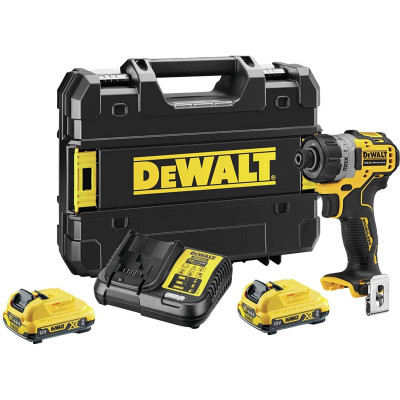 Dewalt bezvadu urbjmašīnu komplekts (DCF601D2-QW), 12 V, 2 x 2 Ah, lādētājs + korpuss