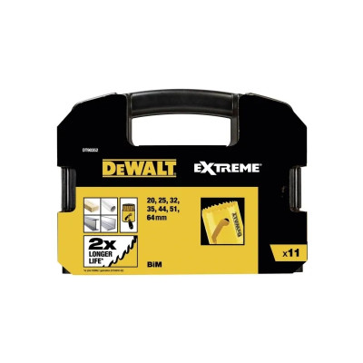 DeWalt bimetāla kroņurbju komplekts DT90352-QZ 20–64 mm, 11 daļas