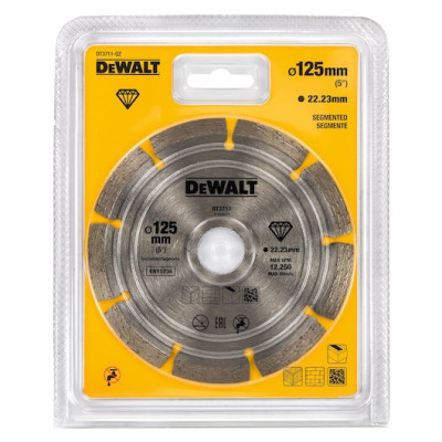 DeWalt segmentētais dimanta griešanas disks DT3711-QZ 125 x 22,2 mm