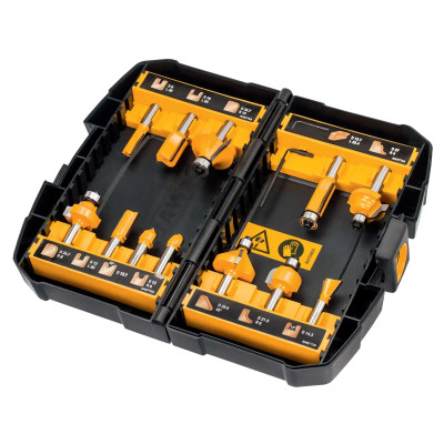 DeWalt cietmetāla frēžu komplekts DT90016-QZ 12 gab. 8 mm kāts