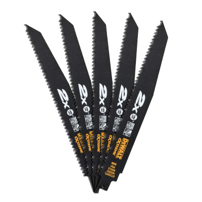 DeWalt BIM zobenzāģa asmeņi DT2307L-QZ kokam 228 mm 5 gab.
