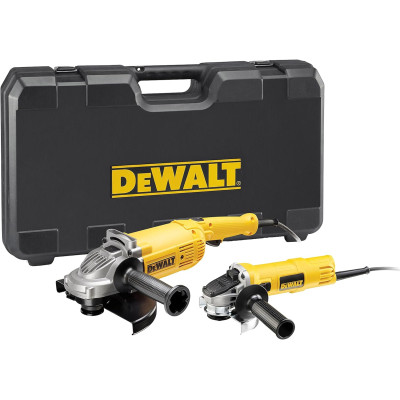 DeWalt leņķa slīpmašīnu komplekts DWE494TWIN 230 mm un 125 mm
