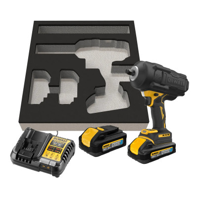 DeWalt akumulatora triecienskrūvgriezis uzgriežņiem DCF961H2G 1/2" 18 V POWERSTACK