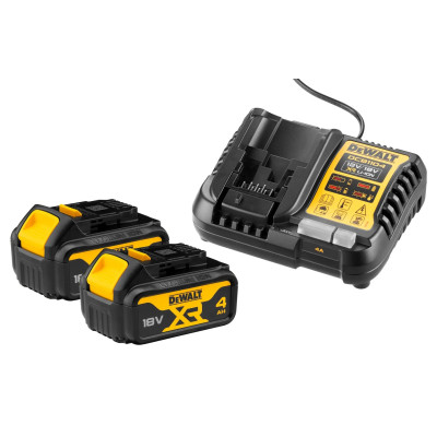 DeWalt akumulatoru un lādētāja starta komplekts DCB1104M2 18 V 2x 4,0 Ah