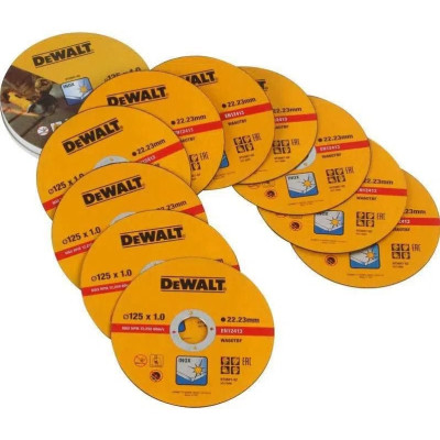 DeWalt Inox griezējdisku komplekts DT3507 125 x 1 x 22,23 mm, 100 vnt.