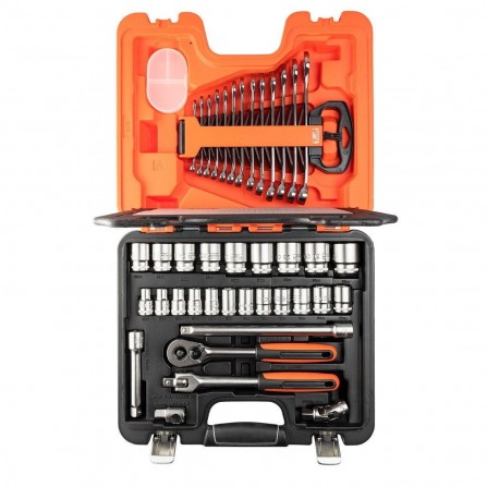 Kontaktligzda un ligzdu komplekts Bahco (S800), 1/2'', 1/4'', 77 gab.