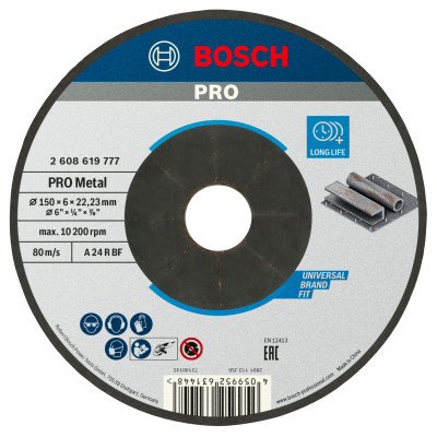 Bosch PRO Metal grinding disc slīpdisks 150 × 6 × 22,23 mm