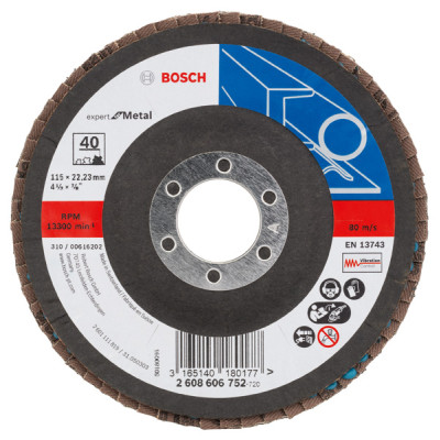 Bosch X551 Expert for Metal lamelu slīpdisks 115 mm, K40, angled
