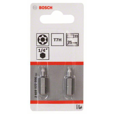 Bosch īpaši ciets Security Torx skrūvēšanas uzgalis T7H, 25 mm
