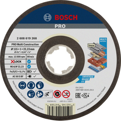 Bosch PRO Multi Material X-LOCK griešanas disks 115 x 1 x 22,23 mm