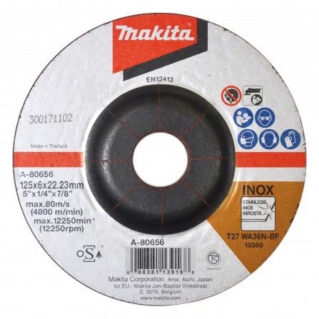 Slīpēšanas disks Makita 125X6 RST INOX (A-80656)