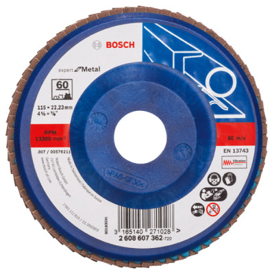 Bosch X551 Expert for Metal lamelu slīpdisks 115 mm K60
