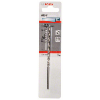 Bosch HSS-G metāla urbis DIN 340 2608595678 3,5 x 73 x 112 mm