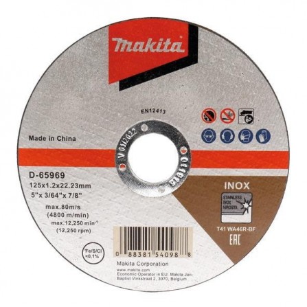 Griešanas disks Makita WA46R-BF RST (D-65969-12), 125x1,2 mm, 12 gab.