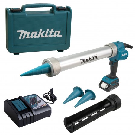 Akumulatora blīvēšanas pistoles Makita (DCG180RAEX) komplekts, 18V, 2 x 1,5 Ah, lādētājs + korpuss