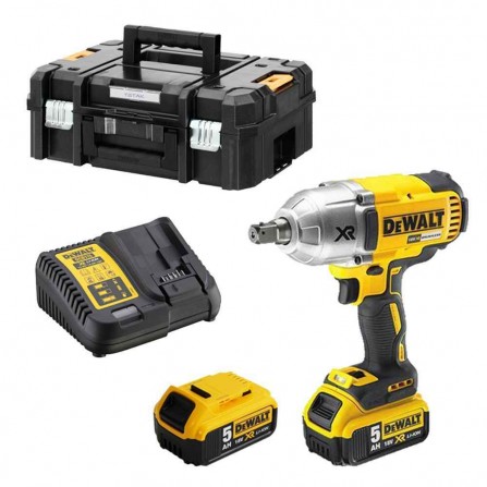 Dewalt bezvadu trieciena draiveru komplekts DCF899P2, 18 V, 2 x 5 Ah, lādētājs + maciņš
