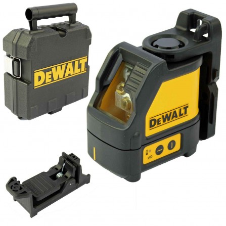 Cross line lāzers DeWalt DW088K komplekts, 15 m, sarkans