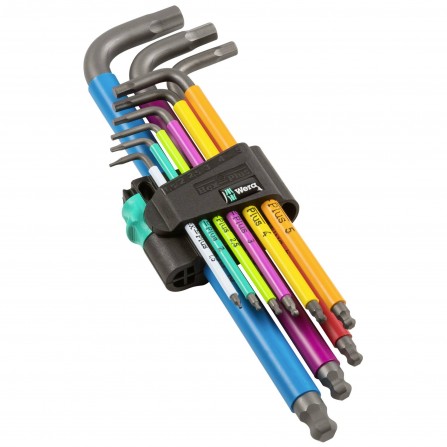 Wera 950/9 sešstūra L veida atslēgu komplekts Hex-Plus BlackLaser (05073593001), 9 gab.