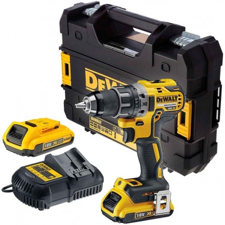 Dewalt bezvadu urbjmašīnu komplekts DCD791D2-QW, 18 V, 2 x 2 Ah, lādētājs + korpuss
