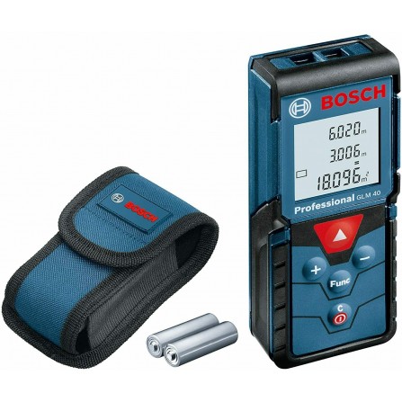 Lāzera attāluma mērītājs Bosch GLM 40, 1,5 V, 40 m + auduma korpuss