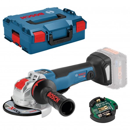 Akumulatora leņķa slīpmašīna Bosch X-LOCK GWX 18V-10 PSC, 18 V, 125 mm + korpuss (bez akumulatora un lādētāja)
