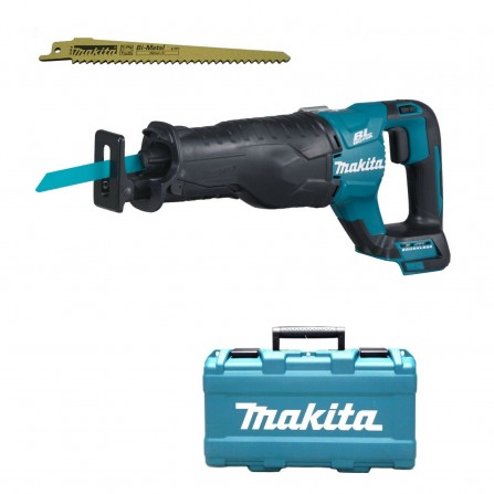 Akumulatora lineārais zāģis Makita DJR187ZK, 18 V, korpuss + 2 zāģa asmeņi