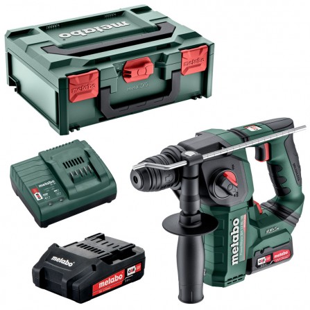 Akumulatora urbjmašīna Metabo PowerMaxx BH 12 BL 16 (600207500) komplekts, 12 V, 2x2 Ah, lādētājs, SDS-plus + futrālis